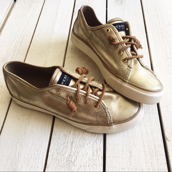 Sperry Shoes - Gold Sperry’s Top Siders